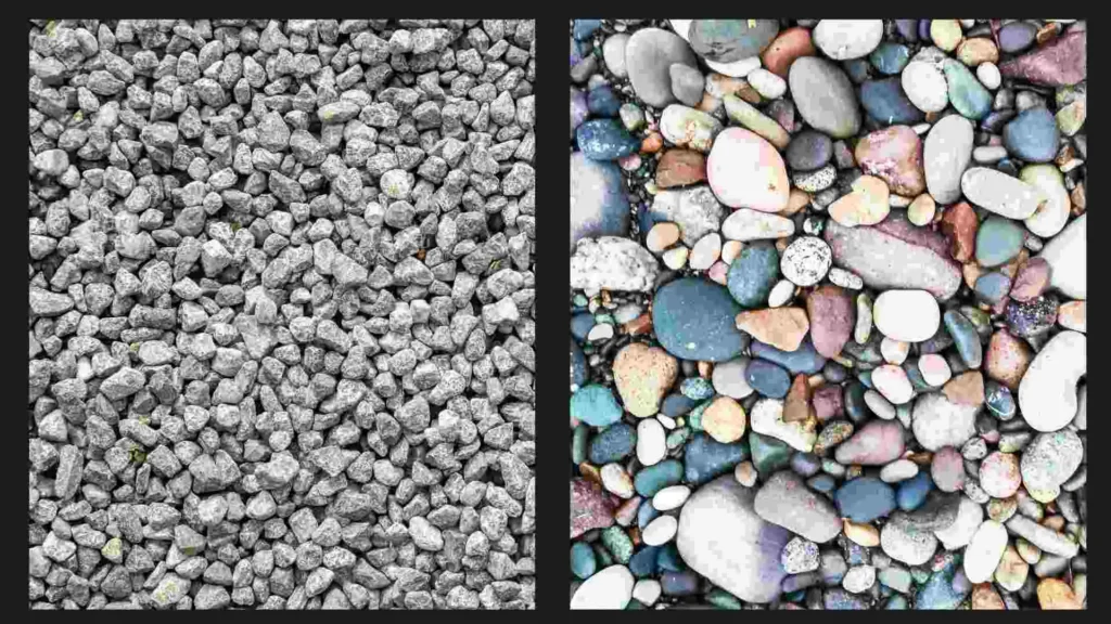 gravel sizes - difference of gravel and crush stone