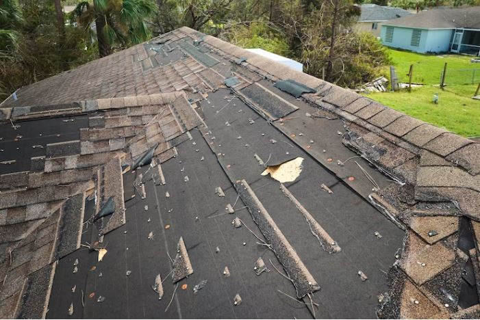 roof damage due to blistering and hailstorm